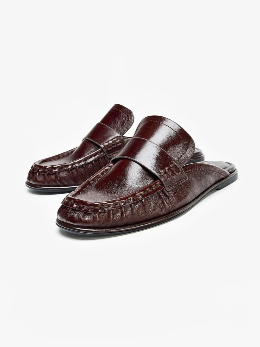 Zara Burgundy/Brown Loafers
